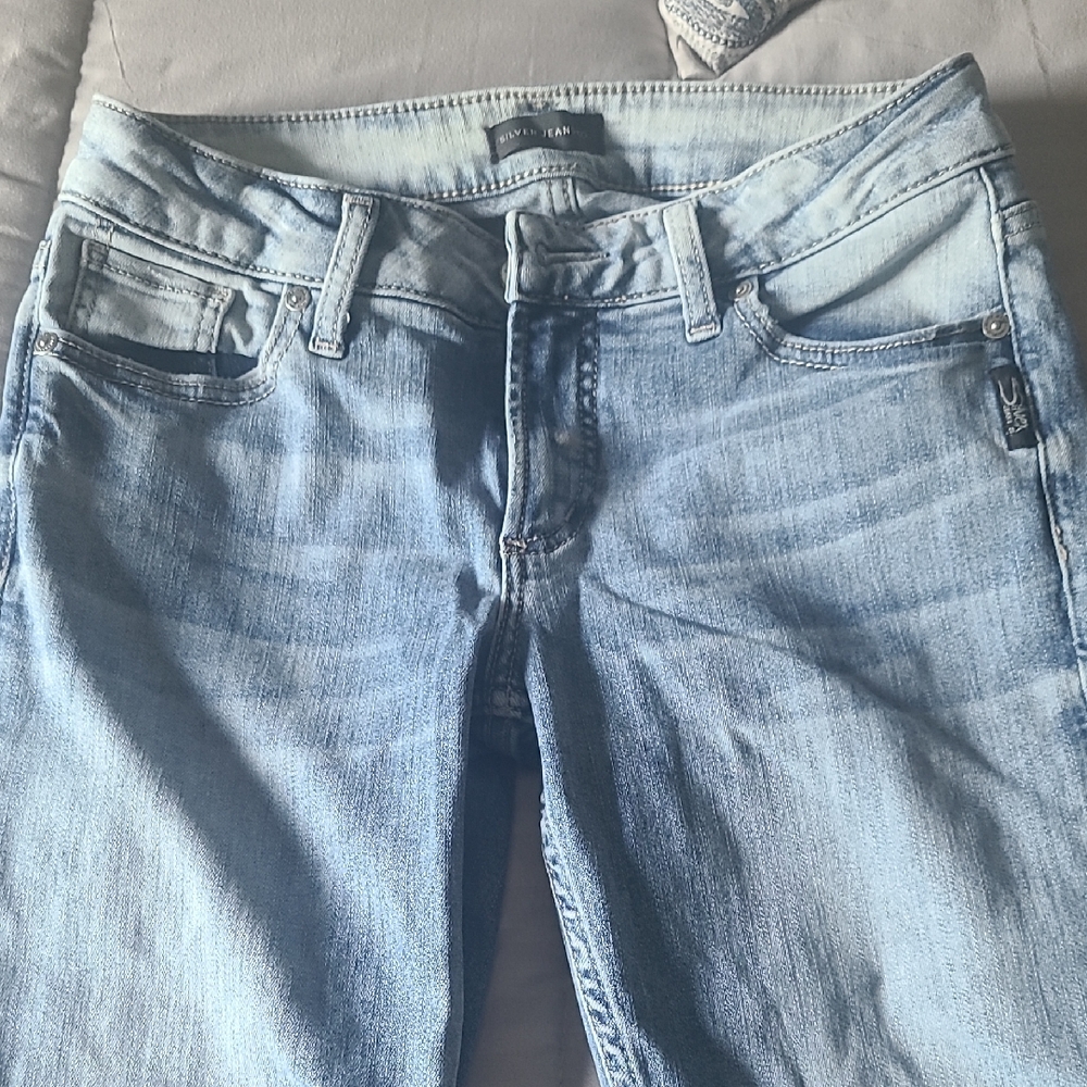 Silver Jeans Blue Ankle Cropped Denim